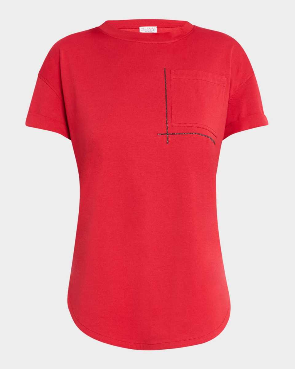 Monili Pocket Short-Sleeve Cotton Jersey T-Shirt